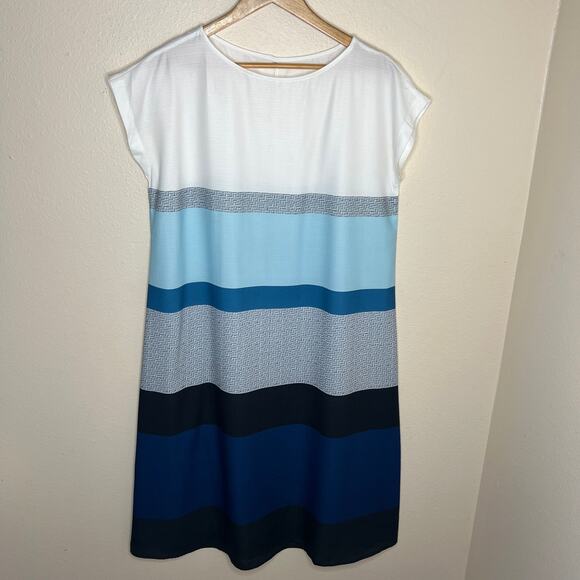Blue White Navy Swim Cover Up Small - Picture 1 of 15